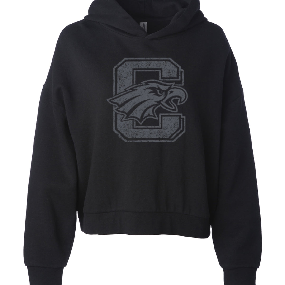Clay Eagles Blackout Women’s Crop Hoodie